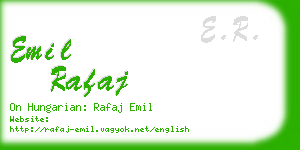 emil rafaj business card